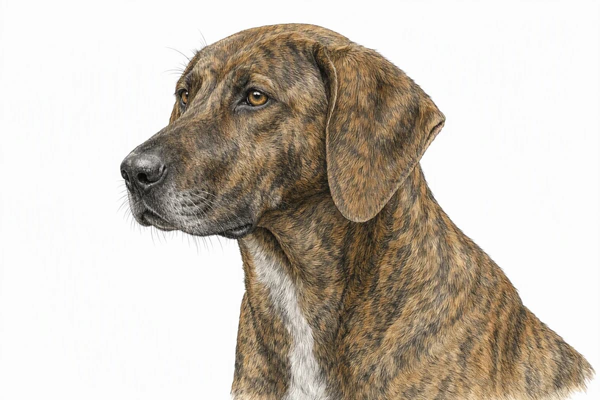 Original XPET engraving and watercolor illustration of Plott: a head and coat detail study.